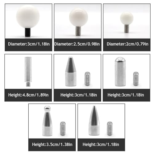 CinematicBake 8 Stück Auto-Dellenstangen-Spitzen, Karosserie-Dellenentfernungs-Set, Ersatzteile, Zubehör, Hakenspitzen Zur Lackfreien Dellenentfernung, Gleithammer-Spitzen