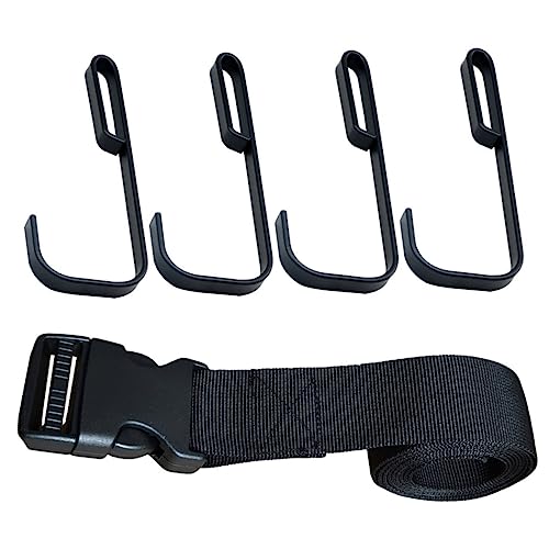 MUSISALY 5Pcs Tree Stand Hooks with Strap Durable Outdoor Gear Hangers for Hunting for Bows Backpacks and Accessories Versatile Tree Strap Holders for Outdoor