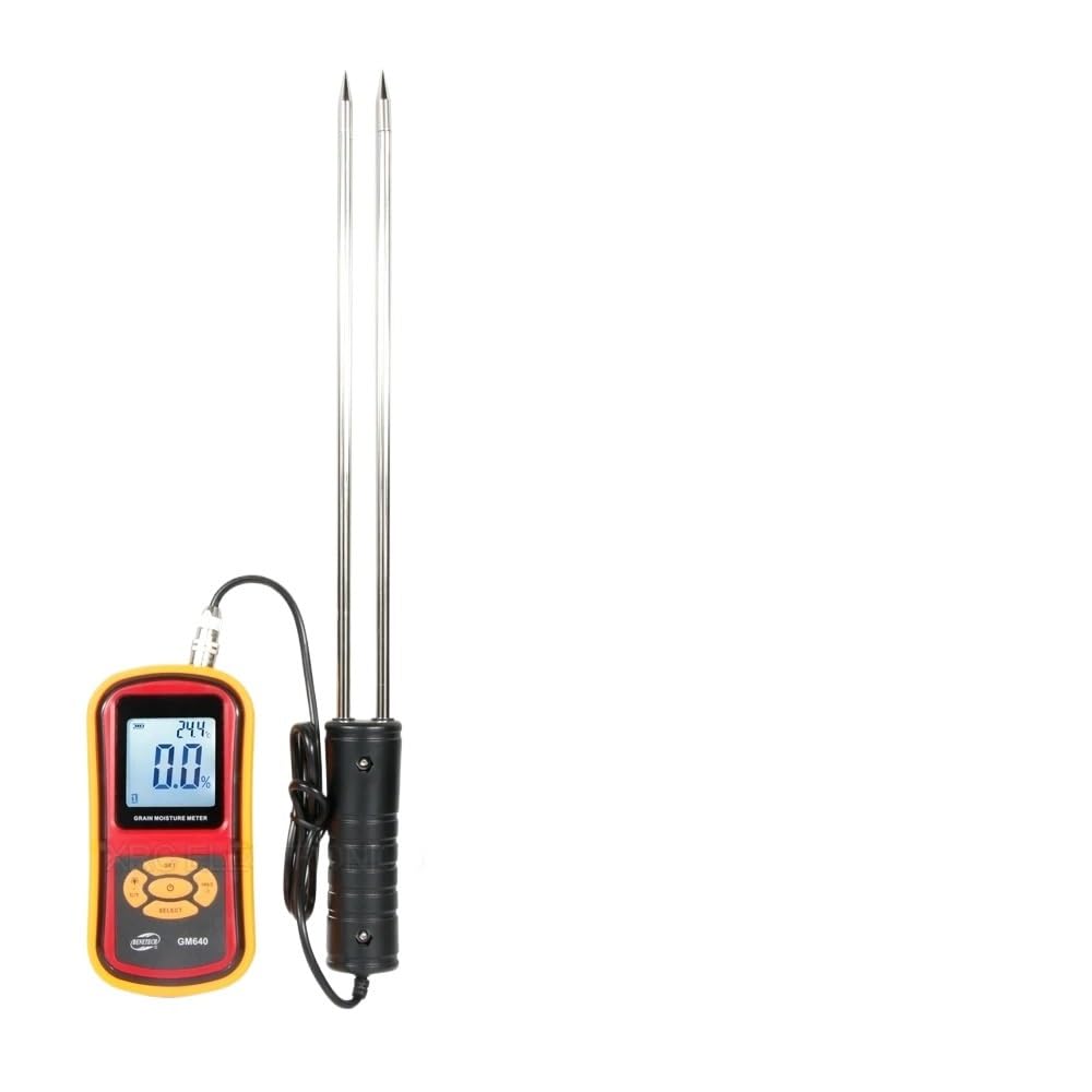 Seveqis One Color Moisture Meter, Portable Digital Grain Moisture Meter With Measuring Probe Lcd Display Tester For Wheat,Corn,Rice,Bean Gm640