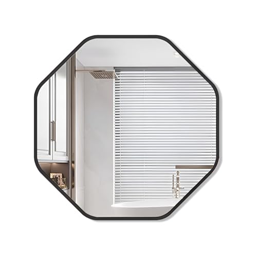 Questo moderno specchio da bagno ottagonale vanta un design sofisticato ed elegante, che valorizza senza sforzo l'atmosfera del tuo spazio, mantenendo al contempo estetica e praticità.