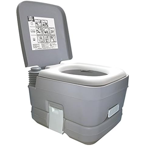 Leisurewize LW536 10L Portable Flushing Toilet | Large Compact Camping, Caravanning Travel Loo Cover