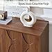 Caspellaire Sideboard Buffet Cabinet with Storage Set of 3, 94.5” Wide Mid Century Modern Wood Storage Cabinet with 6 Doors and Adjustable Shelf for Dining Room, Living Room, Entry
