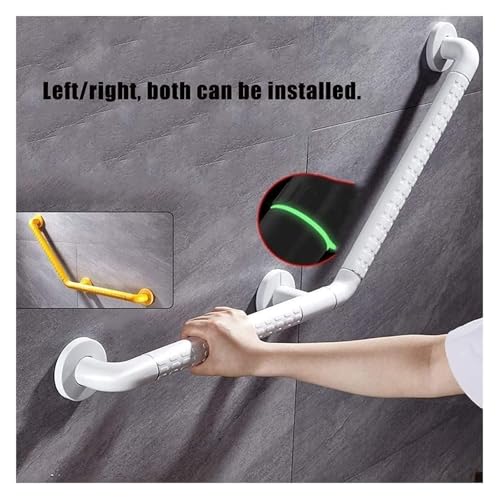 Barre d'appui de douche robuste en acier inoxydable et nylon blanc durable