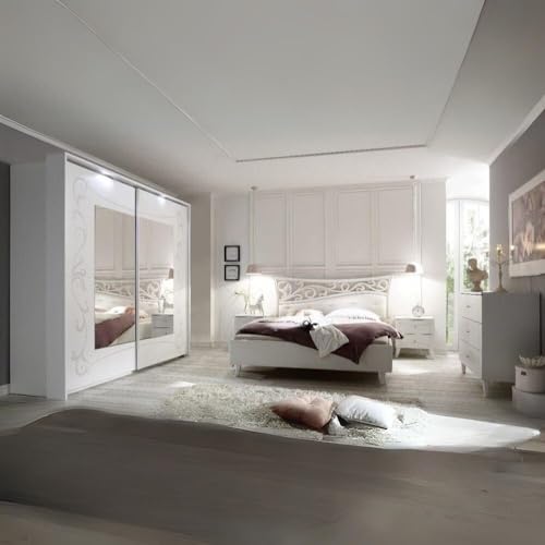 Camere da letto Toscohome Camera da letto completa colore bianco opaco - Ararat