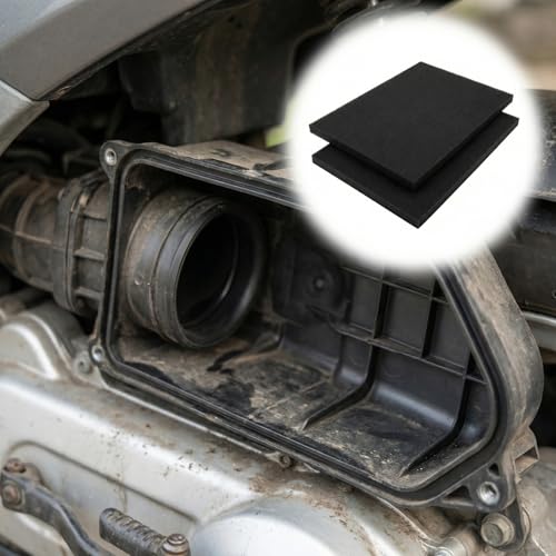 Sturiz 2pcs Luftfilter Schaumstoff 300x210x10mm Luftfiltermatte Luftfilterschaum Luftfiltereinsatz Universell zum Zuschneiden für Luftfilter Motorrad Roller Scooter RasenmäHer Kettensäge