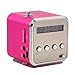 Eboxer Portable Mini Speaker Music Player FM Radio Stereo Speaker Support TF Card and U Disk, Brief Design, Perfect Mini Speaker for Room Bike Car for Phone/Tablet/Computer (Rose Red)