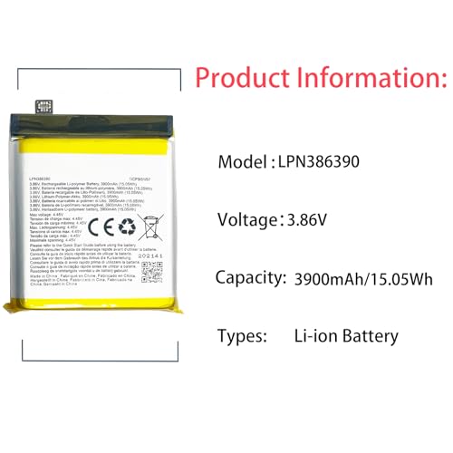 Batterie LPN386390 pour Crosscall Core M5 avec kit outils inclus