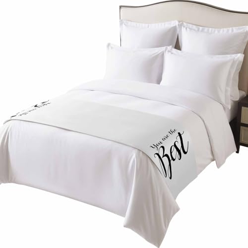 LOVE HOME DAY Bed Runner with Positive Quotes 102x20in