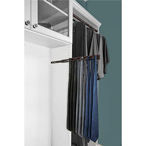 Rev-A-Shelf Trc-14Orb 14-Inch Side Mount Extending Closet Tie And Belt Organization Storage Rack Holder For Up To 25 Ties, Oil Rubbed Bronze #TOP2