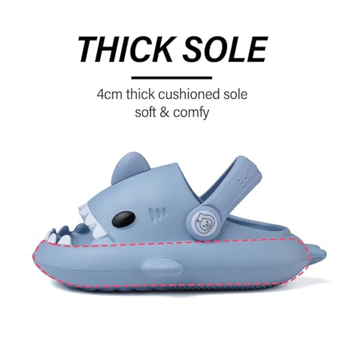 Kids Shark Slides, Shark Slippers for Kids Boys Girls, Cloud Pillow Slides with Thick Sole, Soft, Non-slip4