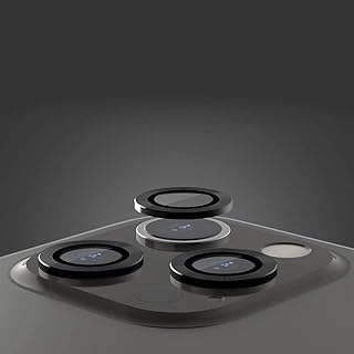 واقي شاشة من الزجاج المقوى لعدسة الكاميرا لهاتف ايفون 13 برو ماكس / اسود