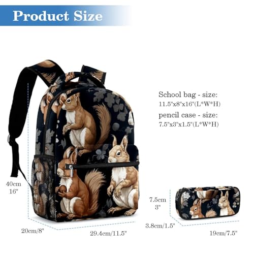 Sac à dos écureuil polyvalent pour soulager le dos des élèves avec grand volume