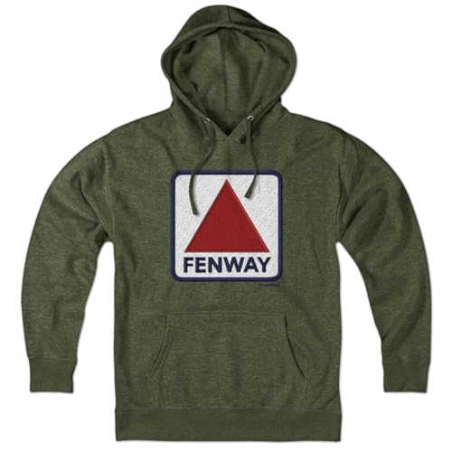 Chowdaheadz Fenway Sign Faux Embroidery Hoodie – Unisex Pullover Sweatshirt Soft Cotton Blend