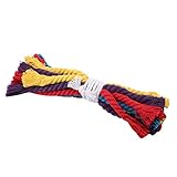 Parrot Rope Toys Colorful Cotton Rope Hanging Parrots Chewing Toys Pet Supply Parrots Cage Accessories Chew Toys