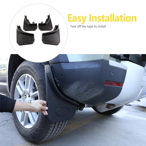 Image of Car Fenders Compatible with Land Rover Defender 90 110 2020-2024 Mudguard Mud Flaps Splash ABS Material Front Accessories Automobile Accessories 4PCS /Set (Black)