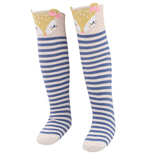 1pair Girls Socks Fun Animal Patterns Cotton Mid Calf Boot Stockings for Boys and Girls Comfortable Warm for and Outdoor Activities