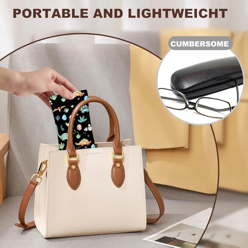 Image of Anikathy 2Pcs Sunglass Eyeglass Glasses Case Soft PU Leather with Cleaning Cloth Cute Glasses Pouch Bag for Men Women Girs