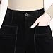 Corduroy Women's Casual Five Point Workwear Shorts Loose Pants Fashion All Match Spring Autumn Outer Shorts Black XXL