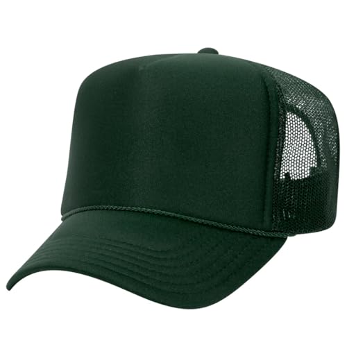 Image of OTTO Polyester Foam Front 5 Panel High Crown Mesh Back Trucker Hats in 97, Bulk, Wholesale