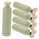 POPETPOP 5 piezas Botellas Plásticas Apretables Recargables con Tapa Abatible Envases para Champú Crema y Loción para Viaje y Diario Baño y Hotel