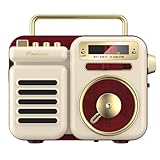 RELAX マルチ レトロラジオ スピーカー 1台7役 ポータブルラジオ Bluetooth MP3 音楽再生 LEDライト 懐中電灯 モバイルバッテリー 多機能ラジオ 充電 手回し ソーラー 発電 FM/AM/SW 受信可能 時計機能搭載 TELEC認証取得済 (1983)