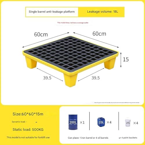 Paleta modular con desagüe y plataforma apilable duradera 2