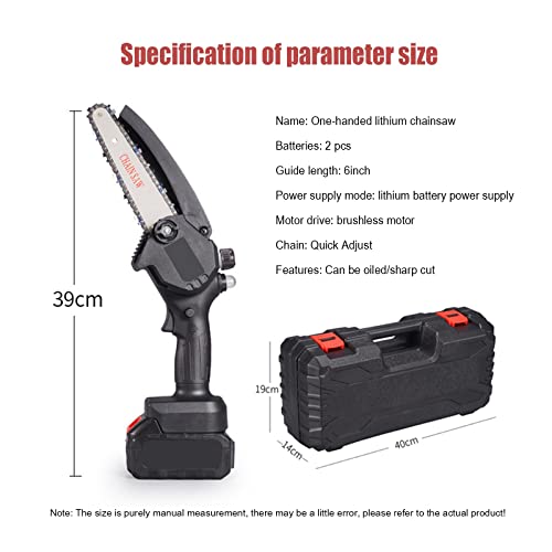 Mini tronçonneuse électrique 24V 6 pouces avec 2 batteries et chaînes - 8