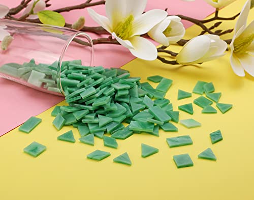 image for Lanyani 200pcs Mixed Color Glass Mosaic Tiles - 4 Shapes, Tiffany Stai