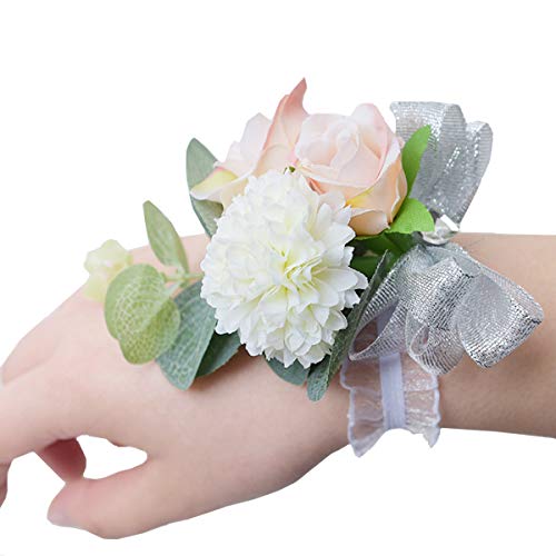 One Boat Wedding Bride Wrist Corsage Lace Wristband Corsage Bridesmaid Womens Wrist Corsage For Party Prom Homecoming,Set Of 6 #TOP2