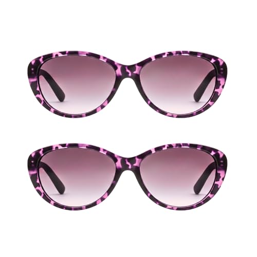 Image of proSPORT | Cat Eye Womens Full Lens Tinted Reading Sunglasses Oversize NOT BIFOCAL
