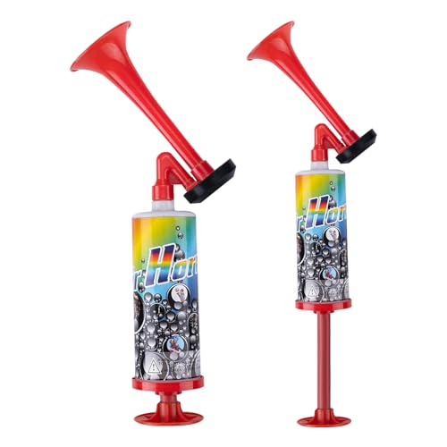 2 piezas Bocina de Bomba de Aire de Mano HSYWSH-Bocina de Aire de Mano Bocina rojo de Aire comprimido Bocina de aire Bocina De Aire Bomba Manual adecuado para coches barcos eventos (Rojo)