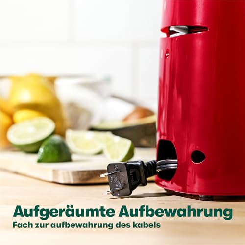 Miniatura 3 de bella Abrelatas Eléctrico y Afilador de Cuchillos, Abridor de Tarros y Botellas Multifuncional con Palanca de Corte Extraíble y Almacenamiento de Cables, Hoja de Acero Inoxidable, Rojo