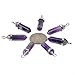 Justinstones Natural Dark Amethyst Gemstone Hexagonal Pointed Reiki Chakra Pendant Genuine Leather Necklace 18