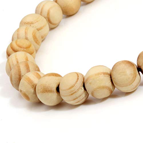Pulsera de madera natural unisex para oración y energía miniatura 2