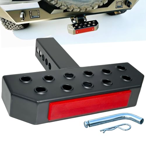 Hitch Step for 2 Receiver Rear Bumper Protector Anti-Slip Tow Hitch Step Rust Resistant Dual-Layer Finishes X-Large Reflector Truck Hitch Step Built for Secure Everyday Access (Regular)