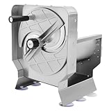 Manueller Gemüsescheibenschneider, Gemüsehobel Edelstahl, 1-10 mm Schnittstärke Einstellbar, Gemüseschneider Obstschneider für Zuhause, Restaurants, Cafeterias (28x33x34 cm)