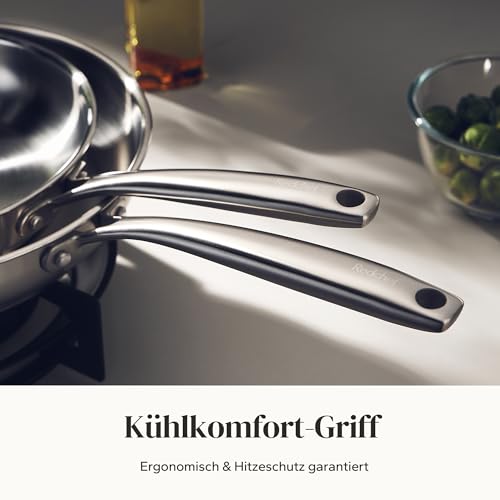 Redchef Bratpfanne 28 cm, Edelstahlpfanne unbeschichtet mit genieteter Griff, Edelstahl, Induktionsgeeignet, langlebig, Backofenfest… – Ansicht 4