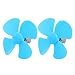 Aexit 2Pcs DC12V Electrical equipment 0.04A 9200RPM Aircraft Model Motor 4-vane Blue Propeller 80mmx2mm