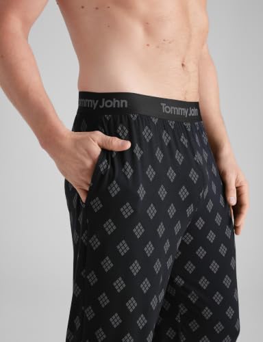 Image of Tommy John Men's Second Skin Pajama Pants - Comfortable Soft Sleep & Lounge Bottoms for Men