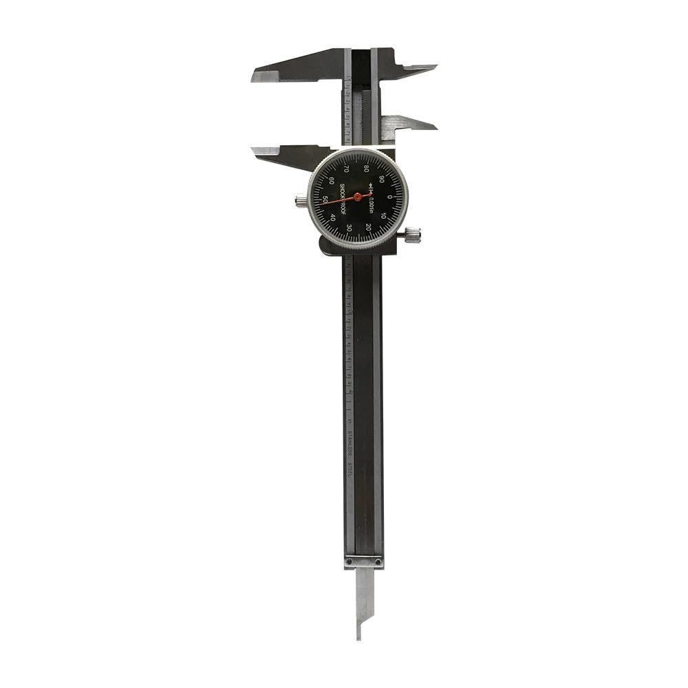 Black - 4 Way Dial Caliper 4" Stainless Steel Shock Proof 0.001"
