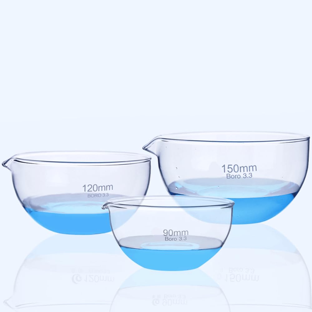 1 cápsula de evaporación de vidrio borosilicato, material de laboratorio for experimentos químicos.(150mm Flat)