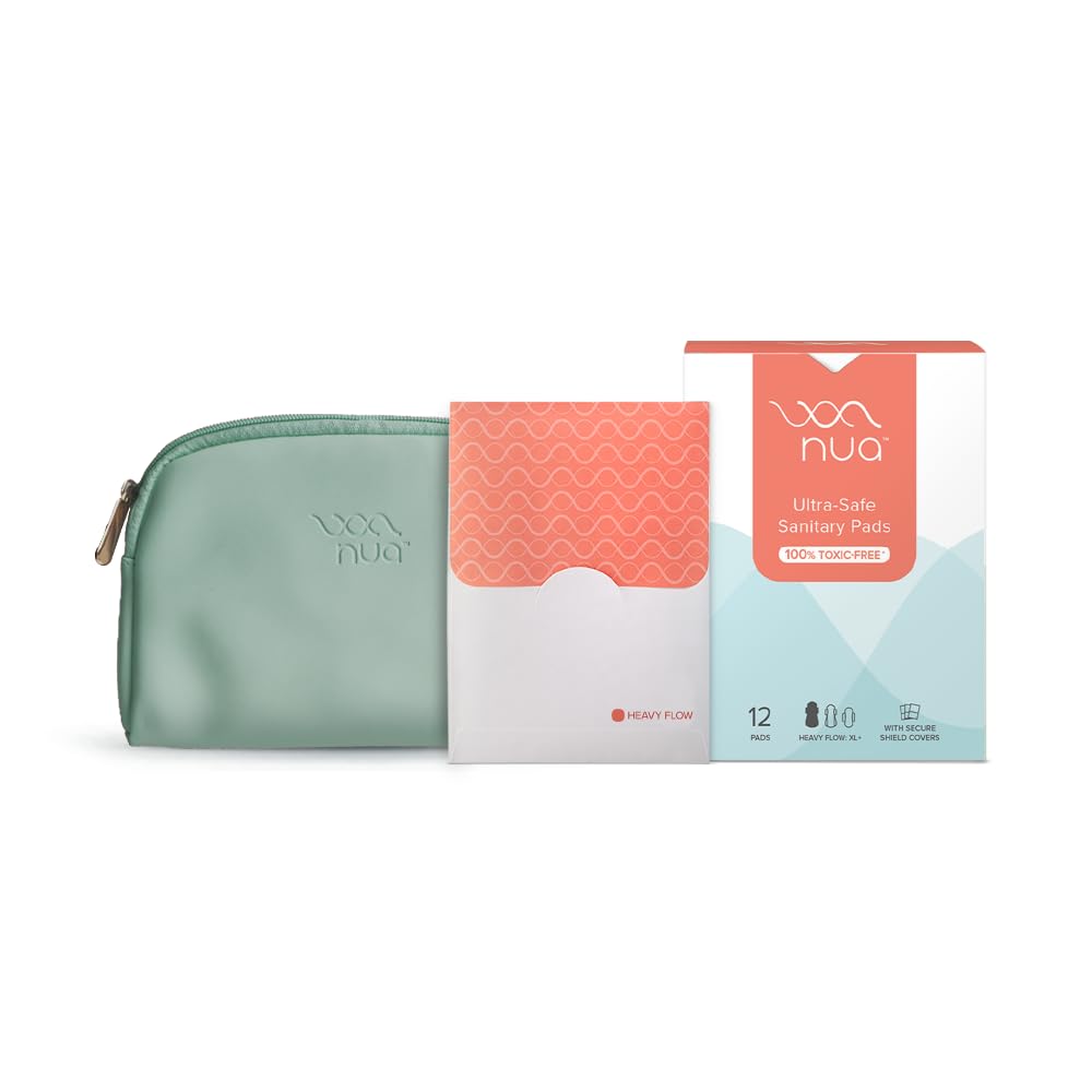 Combo - 12 Ultra Safe Pads with Disposable Covers | upto 100% Leak Protection | Suitable for Heavy Flow | Wider back | Comfortable | Rash Free + Vegan Leather Pouch