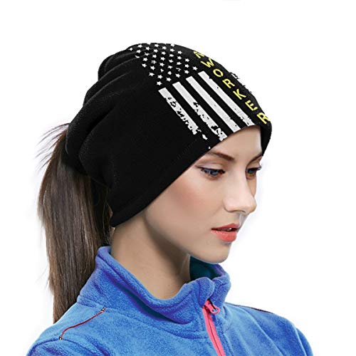 Ironworker American flag Men Women Cold Weather Neck Gaiter Tube Face Mask