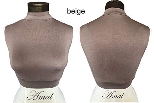 AMAL❤️Fake Collar Hijab Extensions Muslim Neck Cover Under Top USA2