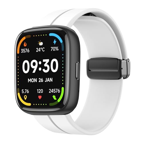 Bracelet silicone 22mm magnétique avec fermeture aimantée puissante pour montre IDW21