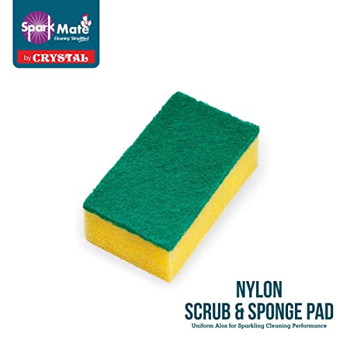 Sparkmate By Crystal Nylon Sponge & Scrub Pad, 2 in 1