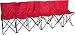 Trademark Innovations Portable Sports Bench With Back - Sits 6 People - (Red)