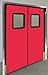 Chase Doors - 6096RDXHDRED - Polyethylene Swinging Door, Red; Number of Doors: 2, 5 FTW x 8 ftH