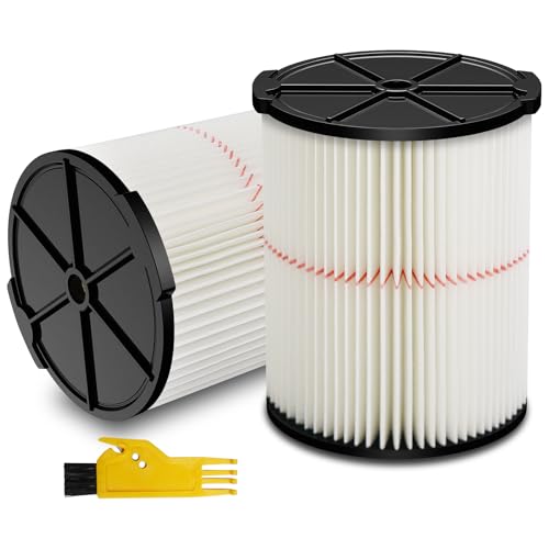 2 Pack Replacement Filter for Craftsman CMXZVBE38754 Red Stripe General Purpose Wet Dry Vac Filter Replacement for 5 to 20 Gallon Shop Vacuums Replaces # 9-38754