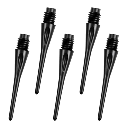 flintronic 200PCS Dardos Punta de Plástico, Puntas Dardos Suaves 2BA, Dardos Profesionales Puntas Dardos de Plastico Negro, No Fácil de Romper Doblar, Punta de Dardo Suave para Puntas de Repuesto